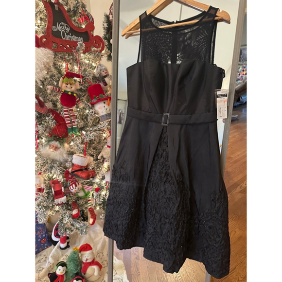 Cachet Black Fit and‎ Flare Cocktail Formal Dress, Size 10, Black - Picture 1 of 8